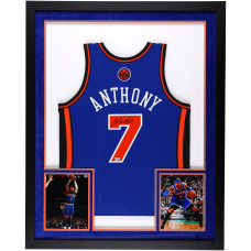 Джерси с автографом Carmelo Anthony New York Knicks Fanatics Authentic Deluxe Framed Blue Mitchell & Ness 2010-2011 Swingman