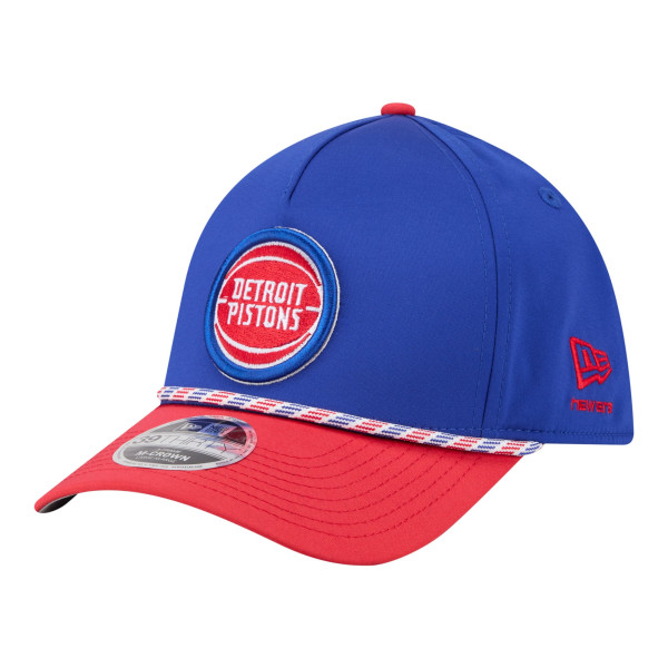 Бейсболка Detroit Pistons New Era Blue/Red Rope Two-Tone M-Crown A-Frame 39THIRTY