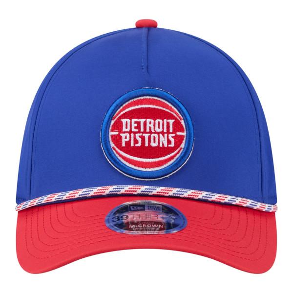 Бейсболка Detroit Pistons New Era Blue/Red Rope Two-Tone M-Crown A-Frame 39THIRTY