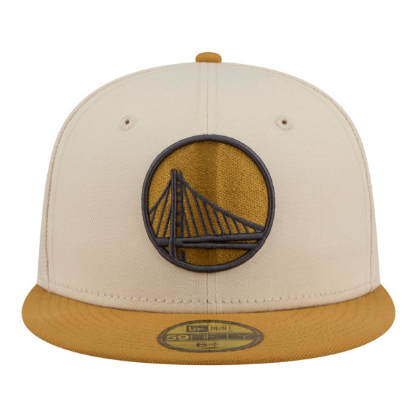Бейсболка Golden State Warriors New Era Cream/Tan Two-Tone Color Pack 59FIFTY