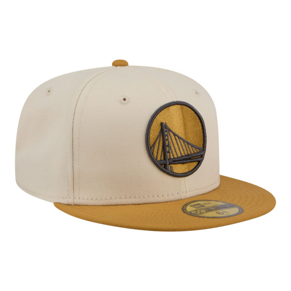 Бейсболка Golden State Warriors New Era Cream/Tan Two-Tone Color Pack 59FIFTY