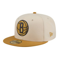 Бейсболка Brooklyn Nets New Era Cream/Tan Two-Tone Color Pack 59FIFTY
