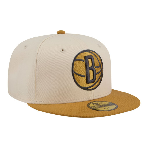 Бейсболка Brooklyn Nets New Era Cream/Tan Two-Tone Color Pack 59FIFTY
