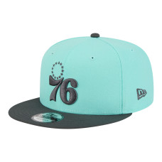 Бейсболка Philadelphia 76ers New Era Turquoise/Charcoal Color Pack Two-Tone 9FIFTY