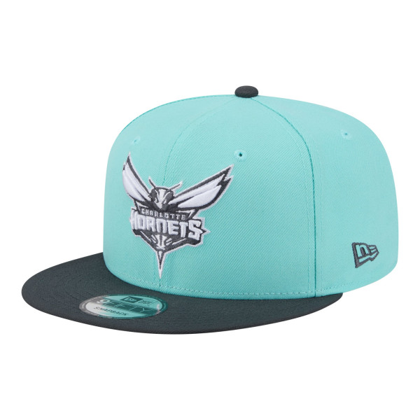 Бейсболка Charlotte Hornets New Era Turquoise/Charcoal Color Pack Two-Tone 9FIFTY