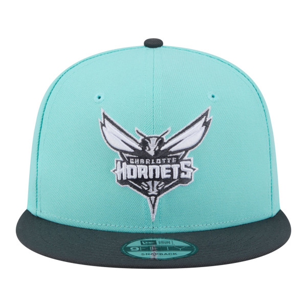Бейсболка Charlotte Hornets New Era Turquoise/Charcoal Color Pack Two-Tone 9FIFTY