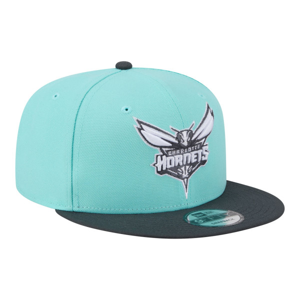 Бейсболка Charlotte Hornets New Era Turquoise/Charcoal Color Pack Two-Tone 9FIFTY