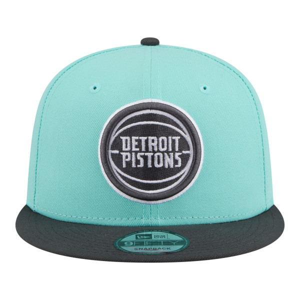 Бейсболка Detroit Pistons New Era Turquoise/Charcoal Color Pack Two-Tone 9FIFTY Snapback