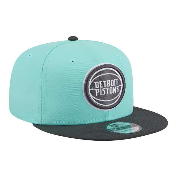 Бейсболка Detroit Pistons New Era Turquoise/Charcoal Color Pack Two-Tone 9FIFTY Snapback