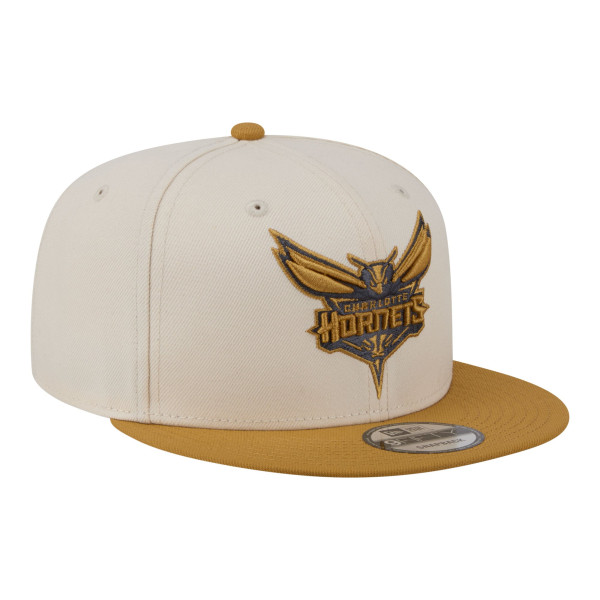 Бейсболка Charlotte Hornets New Era Cream/Tan Two-Tone Color Pack 9FIFTY