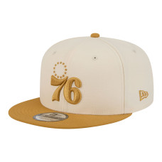 Бейсболка Philadelphia 76ers New Era Cream/Tan Two-Tone Color Pack 9FIFTY