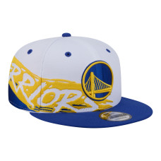 Бейсболка Golden State Warriors New Era White/Royal Swept 9FIFTY