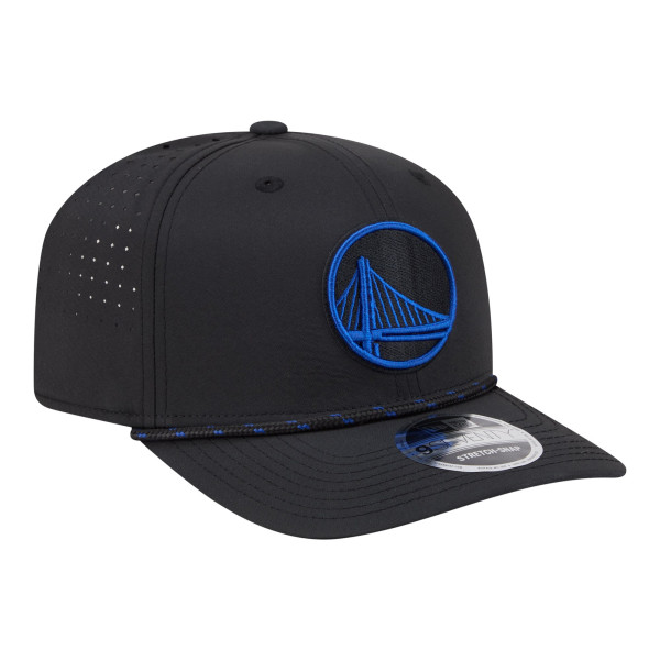 Бейсболка Golden State Warriors New Era Black Sport Rope Vented Stretch-Snap 9SEVENTY