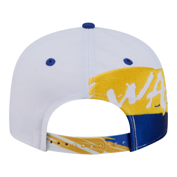 Детская бейсболка Golden State Warriors New Era White/Royal Swept 9FIFTY