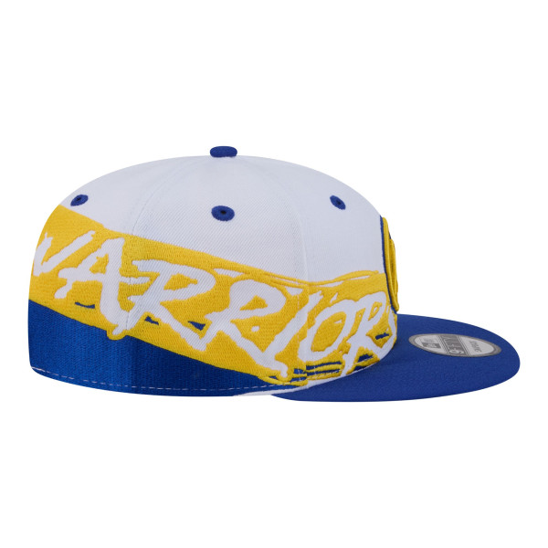 Детская бейсболка Golden State Warriors New Era White/Royal Swept 9FIFTY