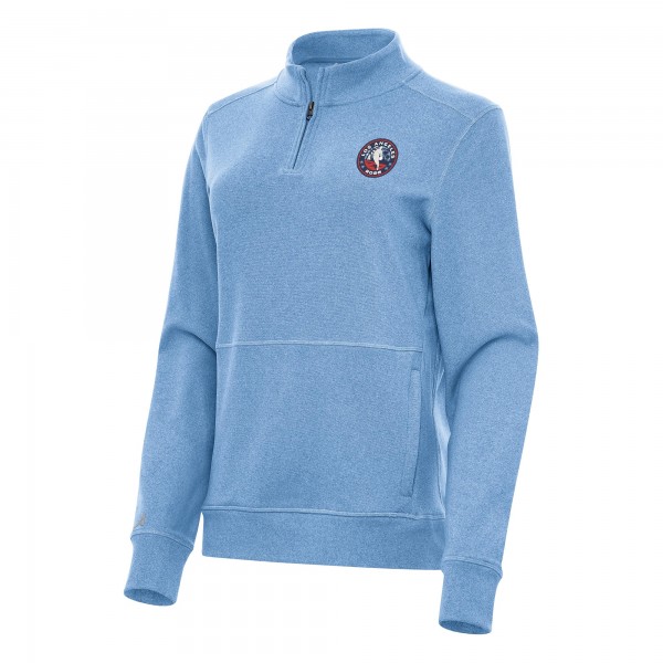 Женская Antigua Heather Powder Blue 2026 NBA All-Star Game Crush Quarter-Zip Pullover