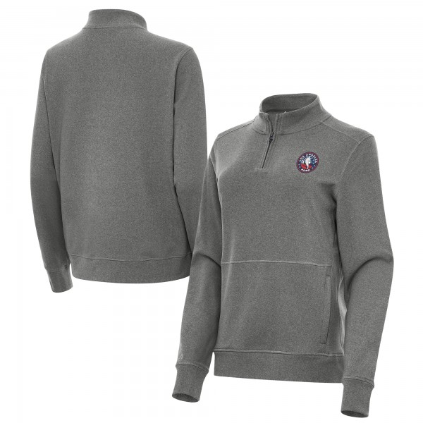 Женская Antigua Heather Black 2026 NBA All-Star Game Crush Quarter-Zip Pullover