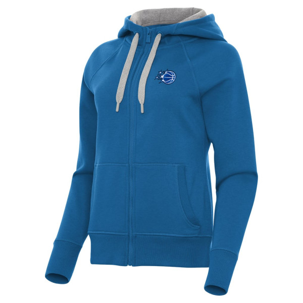 Женская свитшот Orlando Magic Antigua Blue New Logo Victory Full-Zip Hooded