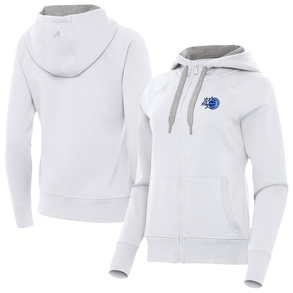 Женская свитшот Orlando Magic Antigua White New Logo Victory Full-Zip Hooded