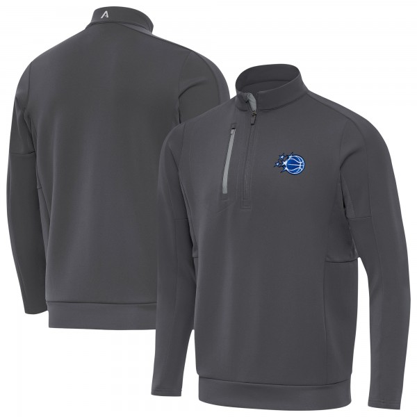 Orlando Magic Antigua Pewter New Logo Generation Quarter-Zip Pullover Top