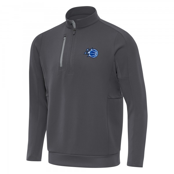 Orlando Magic Antigua Pewter New Logo Generation Quarter-Zip Pullover Top