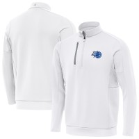Orlando Magic Antigua White New Logo Generation Quarter-Zip Pullover Top