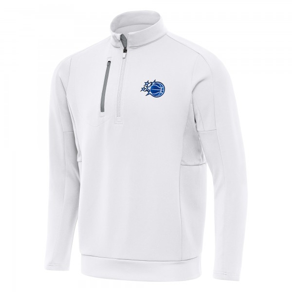 Orlando Magic Antigua White New Logo Generation Quarter-Zip Pullover Top