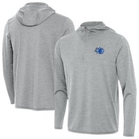 Кофта на короткой молнии Orlando Magic Antigua Heather Gray New Logo Tidy