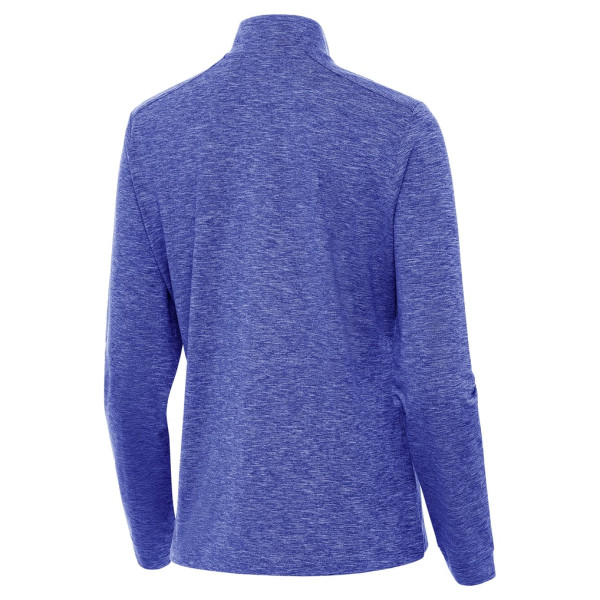 Женская поло Orlando Magic Antigua Heather Royal New Logo Mentor Long Sleeve Quarter-Zip Mock