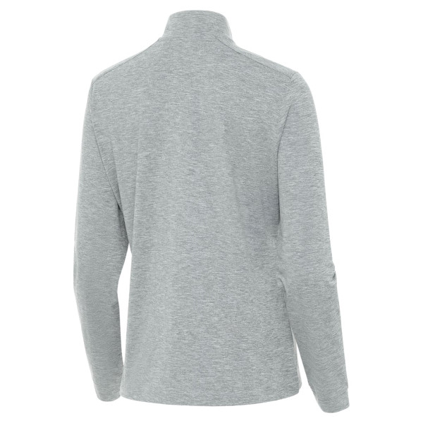Женская поло Orlando Magic Antigua Heather Gray New Logo Mentor Long Sleeve Quarter-Zip Mock