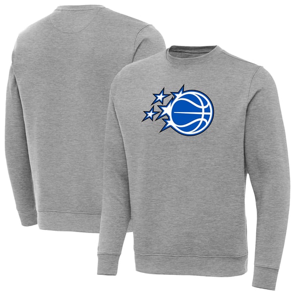 Свитшот Orlando Magic Antigua Heather Gray New Logo Tall Victory Pullover