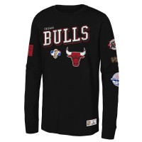 Подростковая Chicago Bulls Mitchell & Ness Black Hardwood Classics Training Camp Long Sleeve T-Shirt