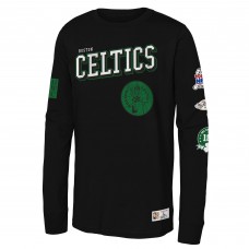 Подростковая Boston Celtics Mitchell & Ness Black Hardwood Classics Training Camp Long Sleeve T-Shirt