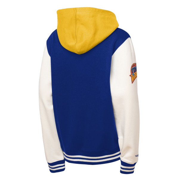 Детская толстовка Golden State Warriors Mitchell & Ness Royal Hardwood Classics Courtside Fleece Full-Snap Jacket