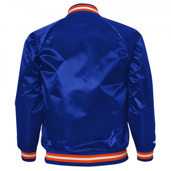 Подростковая Cleveland Cavaliers Mitchell & Ness Blue Hardwood Classics Satin Raglan Full-Snap Jacket