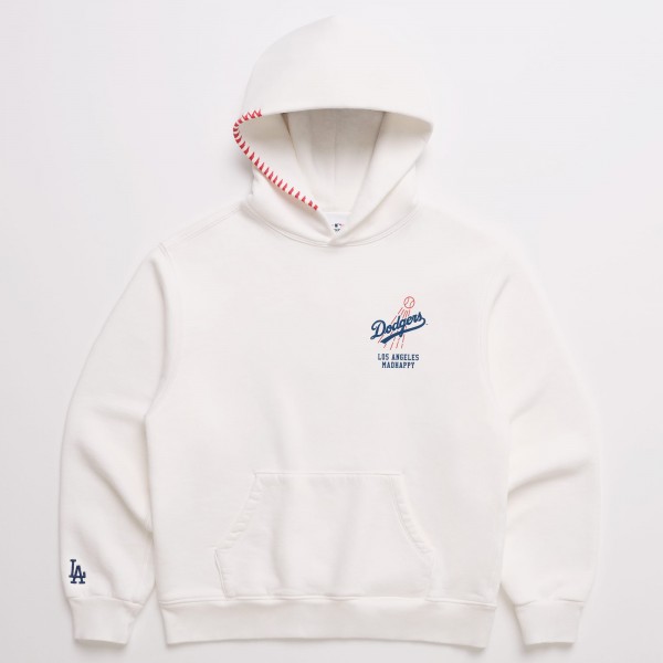 Unisex Los Angeles Dodgers Madhappy x MLB White Heavyweight Fleece Hoodie