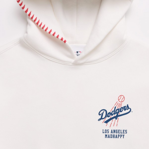 Unisex Los Angeles Dodgers Madhappy x MLB White Heavyweight Fleece Hoodie