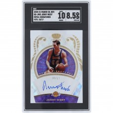 Jerry West Los Angeles Lakers Autographed 2020-21 Panini Crown Royale FOTL Royal Signatures #RS-JWS #10/17 SGC Authenticated 8.5/10 Card