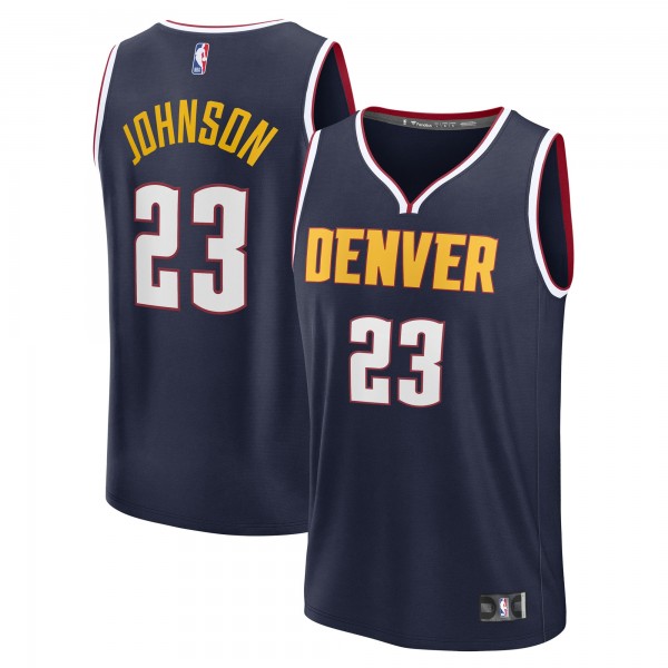 Игровая джерси Denver Nuggets Cameron Johnson Fanatics Navy Fast Break Replica - Icon Edition