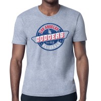Los Angeles Dodgers Starter Heather Gray Route 66 Team Logo T-Shirt
