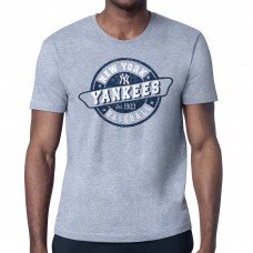 New York Yankees Starter Heather Gray Route 66 Team Logo T-Shirt