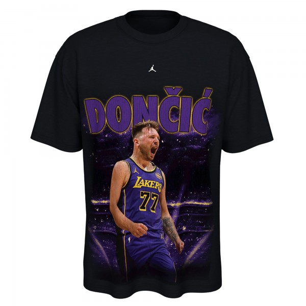 Футболка Unisex Los Angeles Lakers Luka Dončić Jordan Brand Black New Faces x New Places