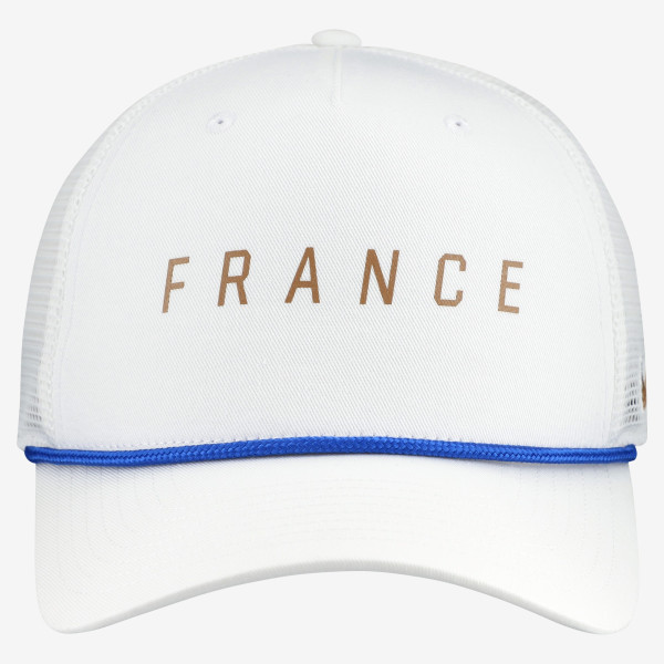 Бейсболка France National Team Nike Rise Rope Trucker A-Frame - White