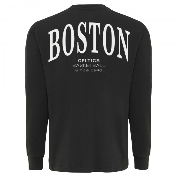 Unisex Boston Celtics Sportiqe Anthracite Athletic Club Collection Sherwood Relaxed Fit Premium Long-Sleeve T-Shirt