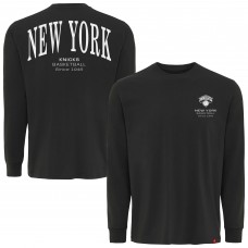 Unisex New York Knicks Sportiqe Anthracite Athletic Club Collection Sherwood Relaxed Fit Premium Long-Sleeve T-Shirt