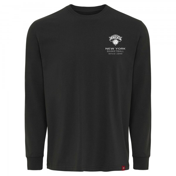 Unisex New York Knicks Sportiqe Anthracite Athletic Club Collection Sherwood Relaxed Fit Premium Long-Sleeve T-Shirt