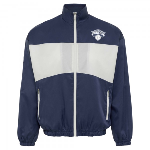 Unisex New York Knicks Sportiqe Blue Athletic Club Collection Senna Premium Lightweight Full-Zip Jacket