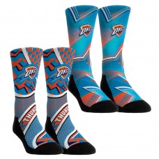 Unisex Oklahoma City Thunder Rock Em Socks NBA Hoops Two-Pack Crew Socks Set
