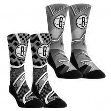 Unisex Brooklyn Nets Rock Em Socks NBA Hoops Two-Pack Crew Socks Set