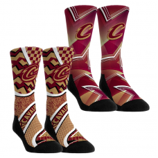 Подростковая Cleveland Cavaliers Rock Em Socks NBA Hoops Two-Pack Crew Socks Set